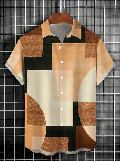 Men's Print Button Shirt