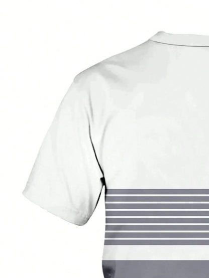 Men's Contrast Polo Set