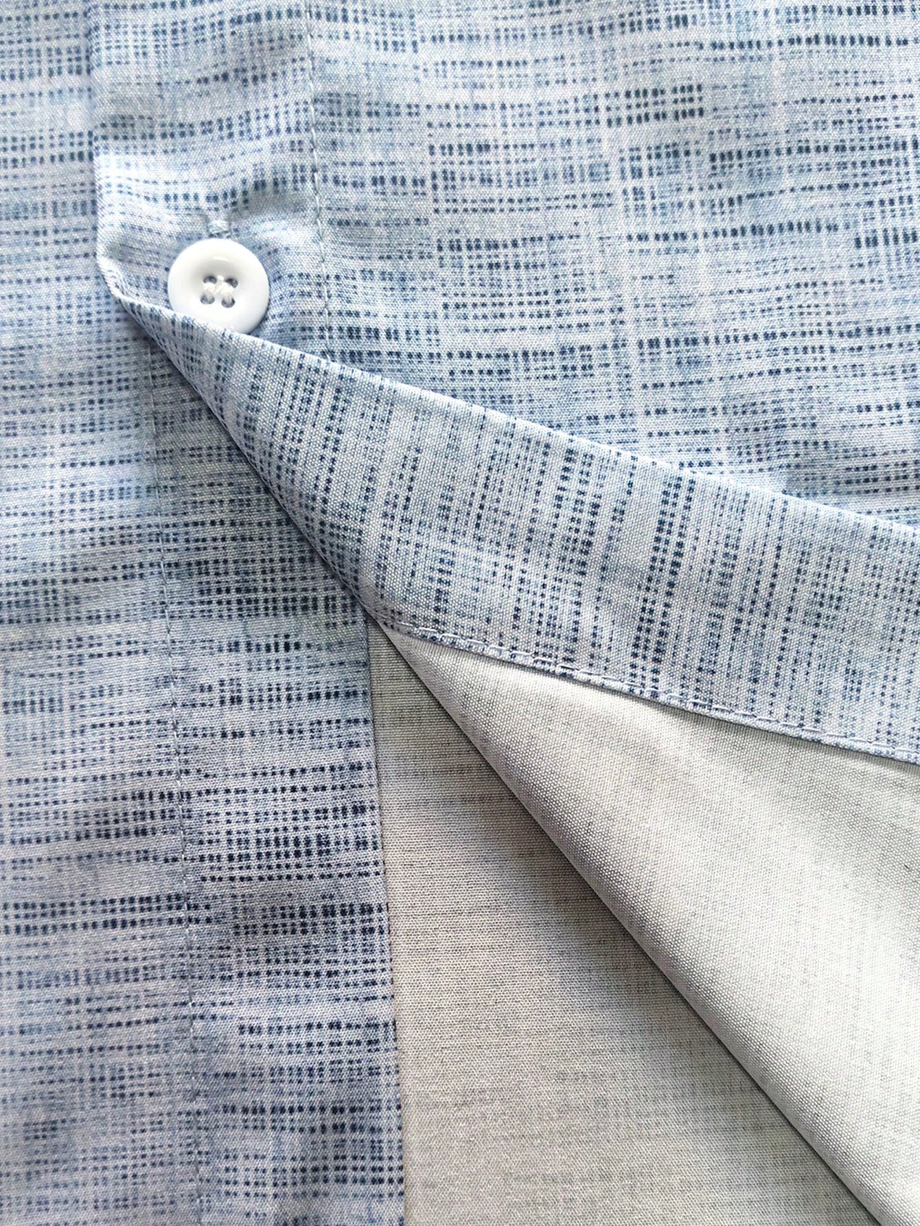 Men's Textured Striped Button Shirt