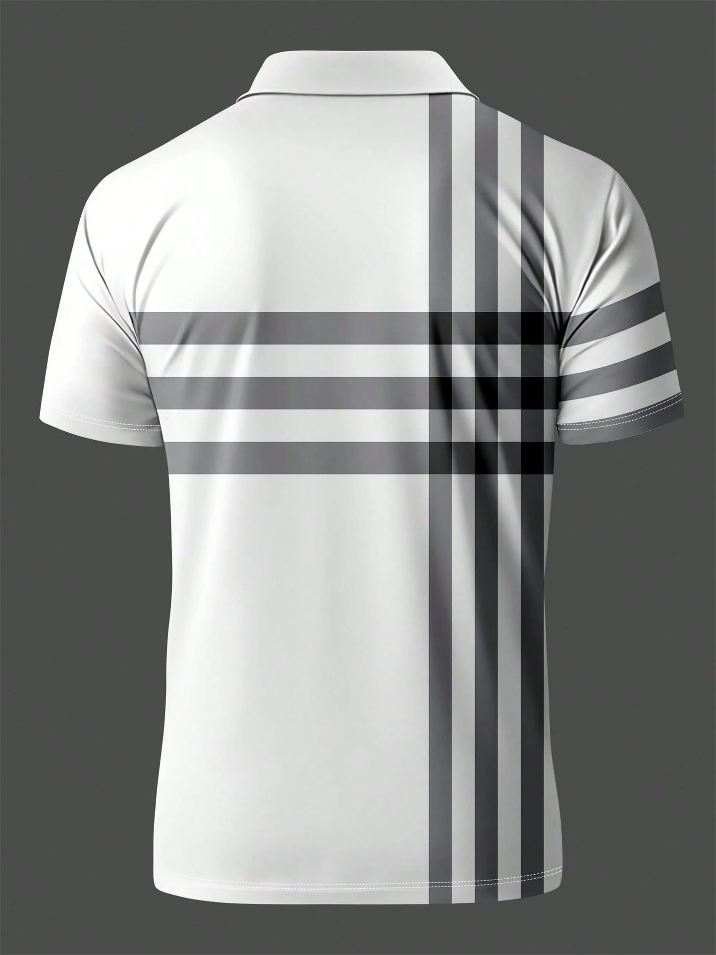 Men's Striped Print Shirt Set