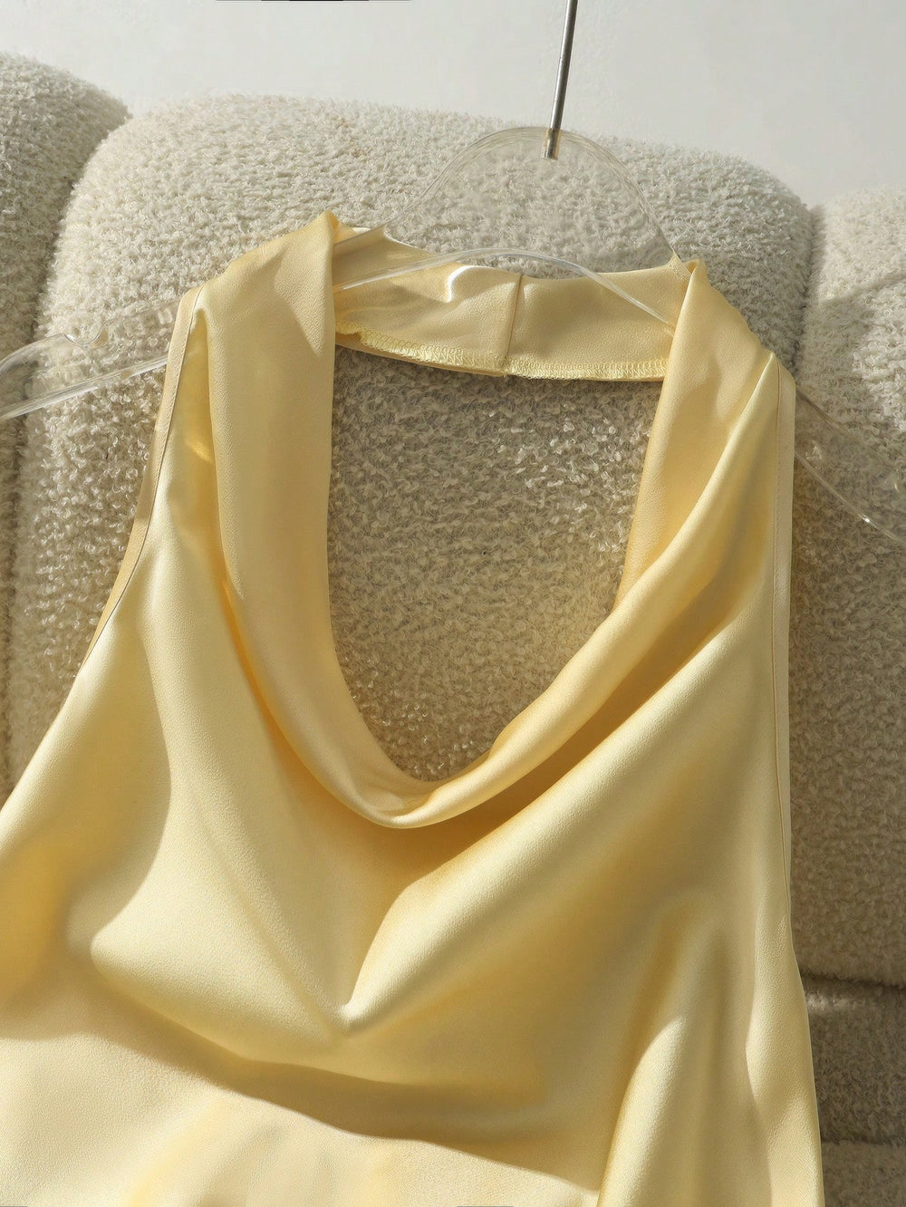 Women's Satin Halter Tank Top