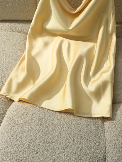 Women's Satin Halter Tank Top