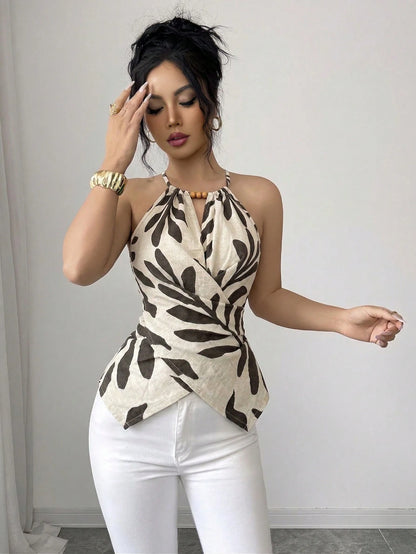 Women's Boho Halter Tank Top