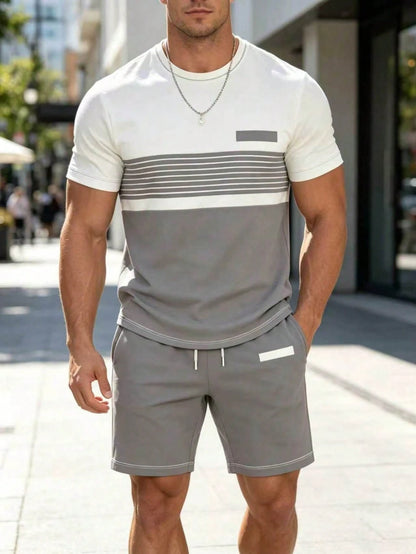 Men's Contrast Polo Set