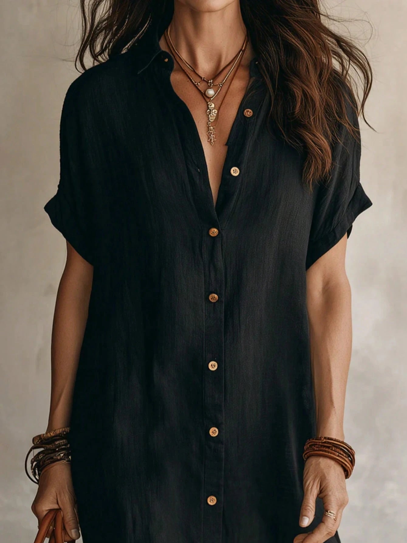 Women's Button Casual Dress