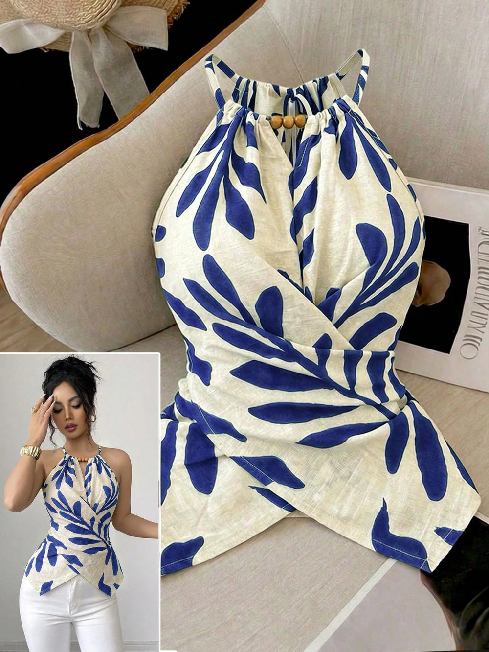 Women's Boho Halter Tank Top
