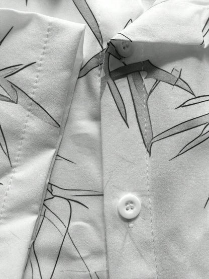 Men's Print Relaxed Button Shirt