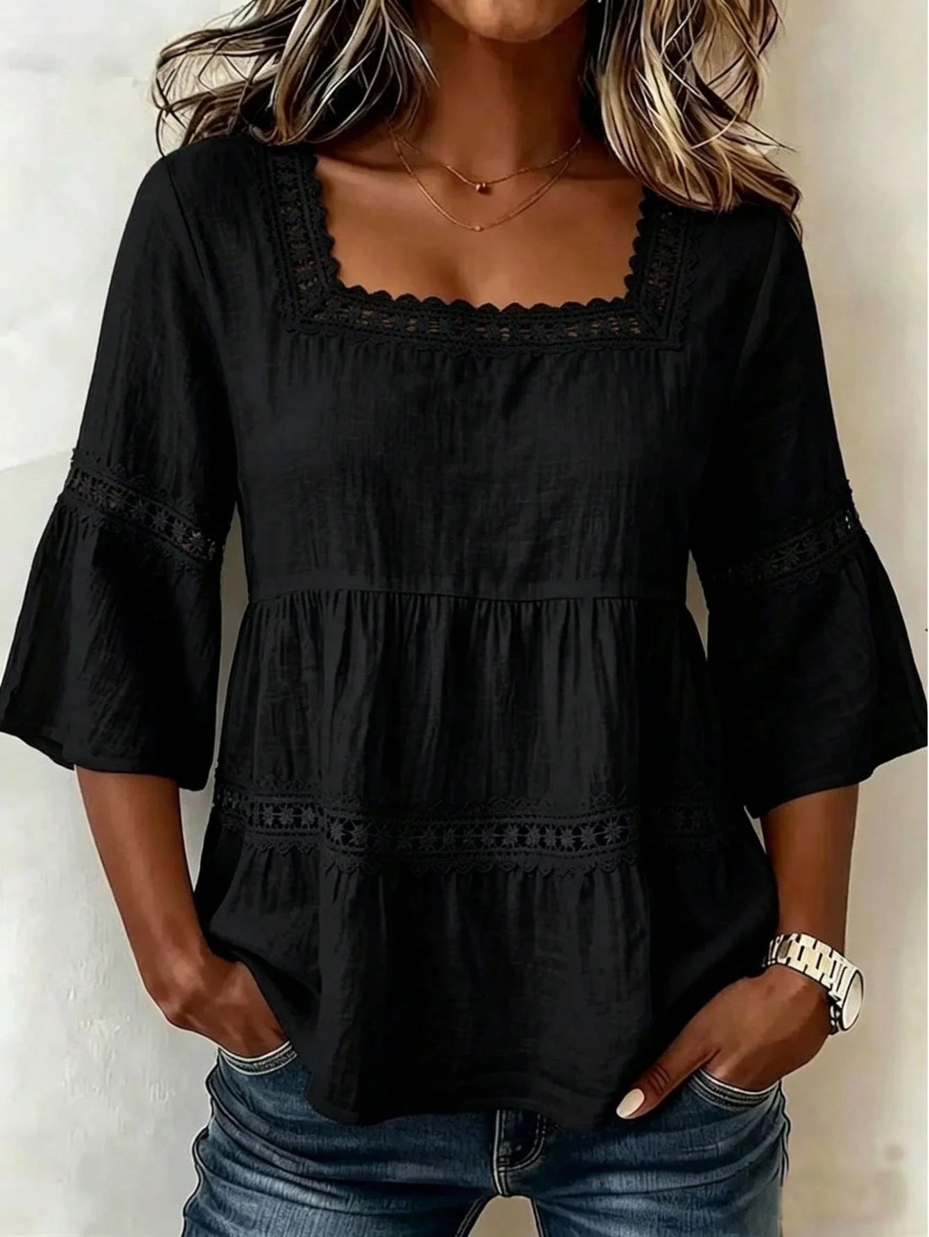 Women's Patchwork Casual Top