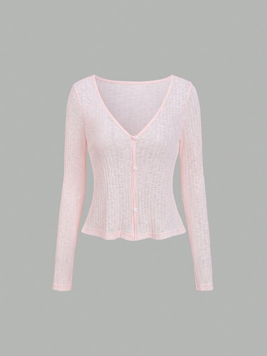 Women's V Neck Cardigan