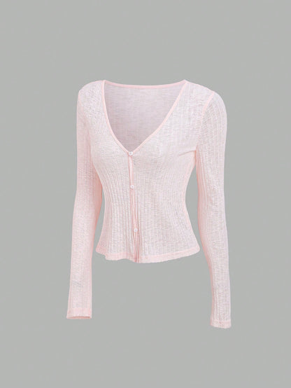 Women's V Neck Cardigan