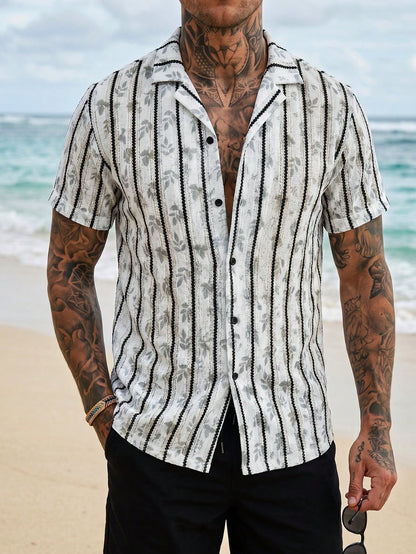 Men's Print Button Shirt