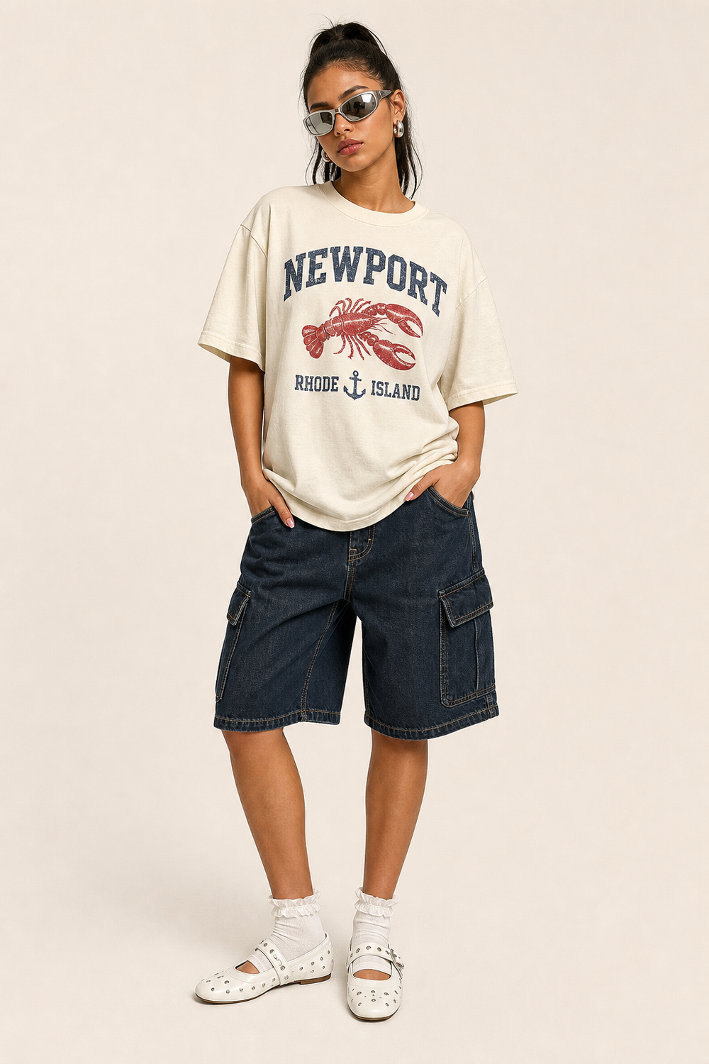 Retro Newport Rhode Island Shirt Fisherman Aesthetic Coastal Granddaughter