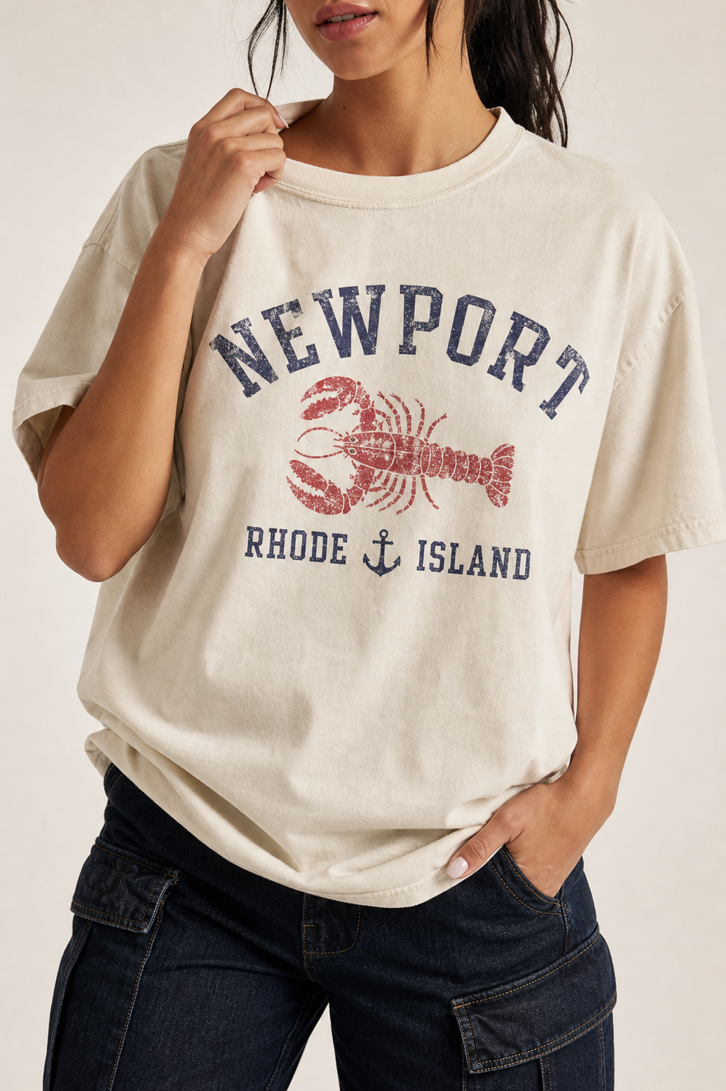 Retro Newport Rhode Island Shirt Fisherman Aesthetic Coastal Granddaughter