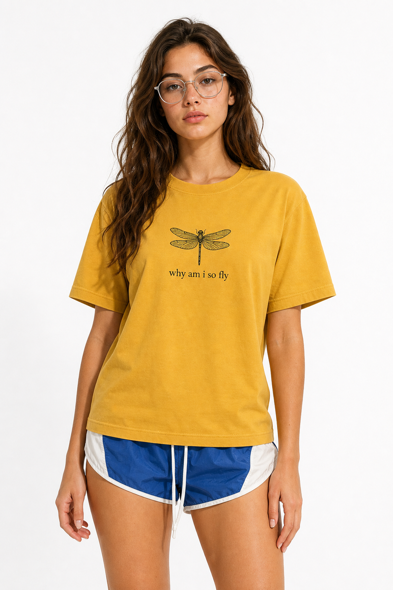 100% Cotton Geographic Inspired Dragonfly Graphic Baby T Shirt For Men And Women |  Exquisite Design |  Loose And Comfortable | Shirts Y2k